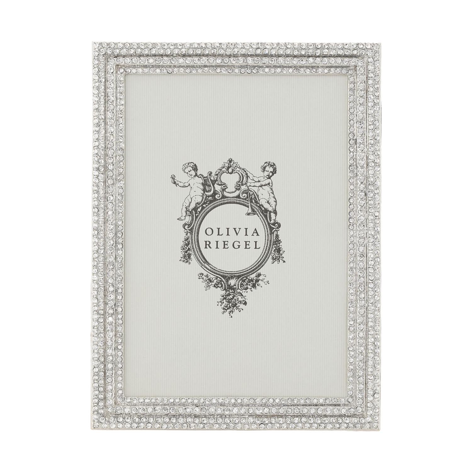 Olivia Riegel Picture Frames Olivia Riegel Classic Crystal Pavé Picture Frame Silver 5" x 7"