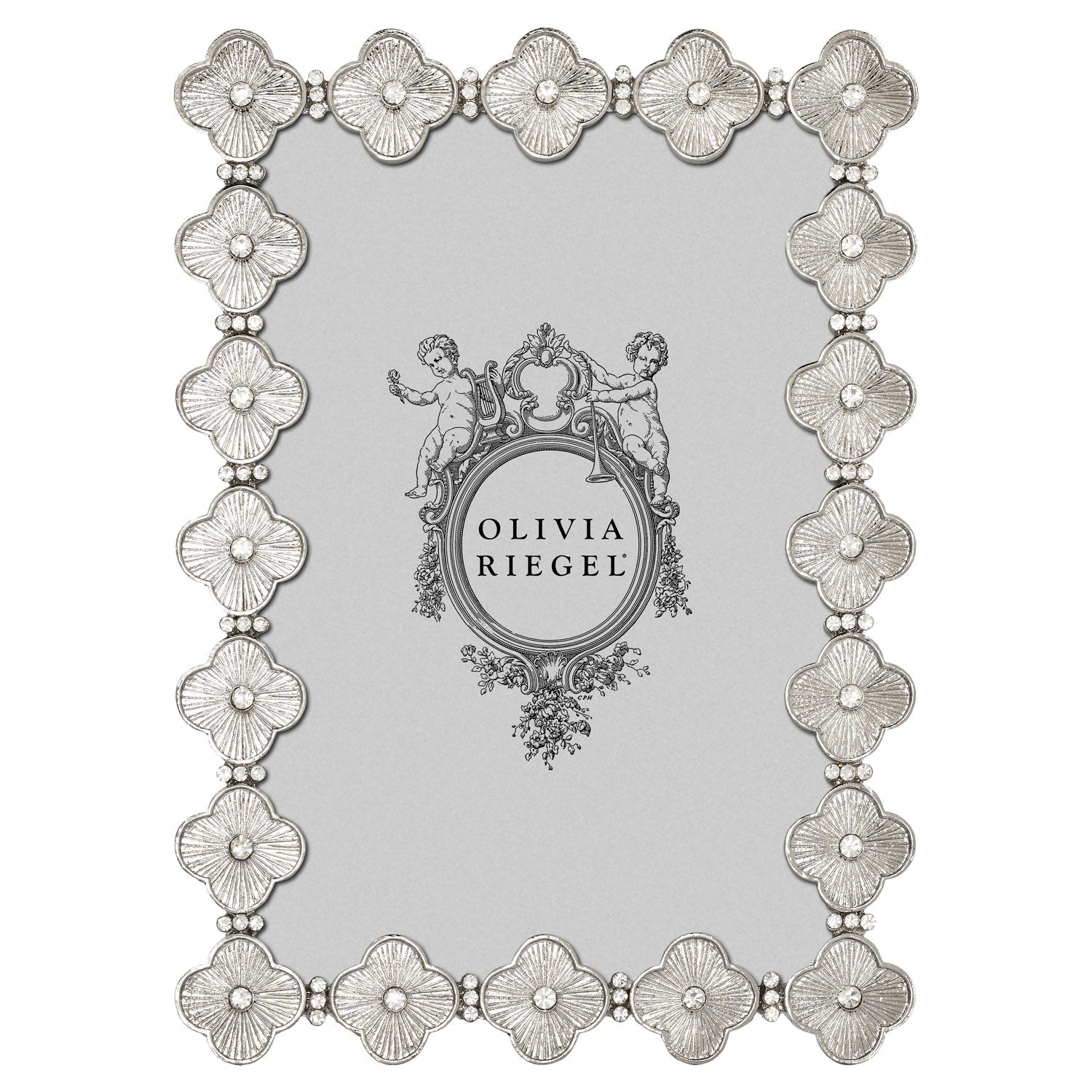 Olivia Riegel Picture Frames Olivia Riegel Clover Frame Silver 4" x 6"