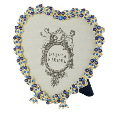 Olivia Riegel Picture Frames Olivia Riegel Contessa Heart Sapphire 3.5" Frame Gold