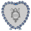 Olivia Riegel Picture Frames Olivia Riegel Contessa Heart Sapphire 3.5" Frame Silver