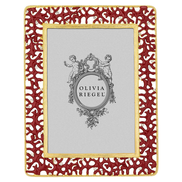 Olivia Riegel Picture Frames Olivia Riegel Coral Enamel Picture Frame 5" x 7" Red