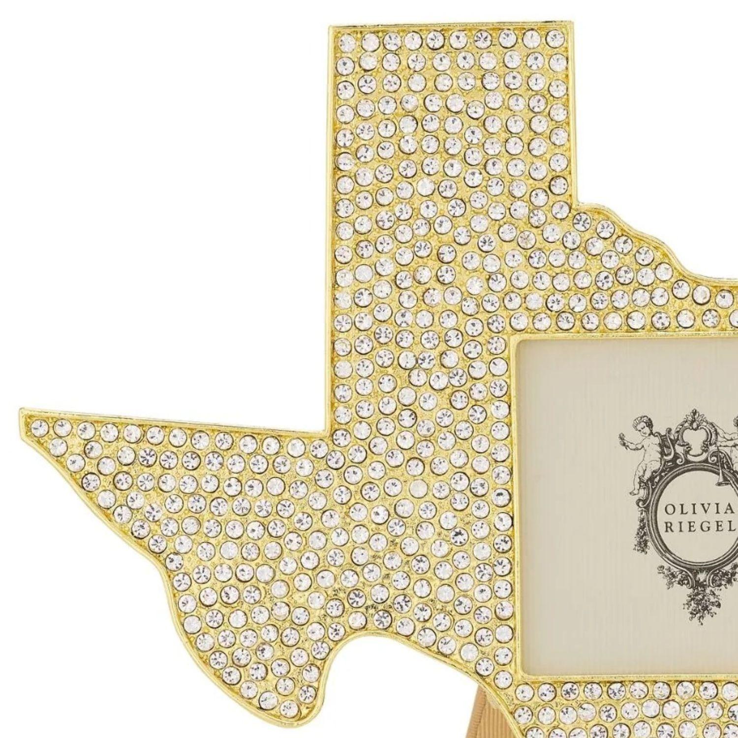 Olivia Riegel Picture Frames Olivia Riegel Crystal Texas Picture Frame Gold 3" x 3"