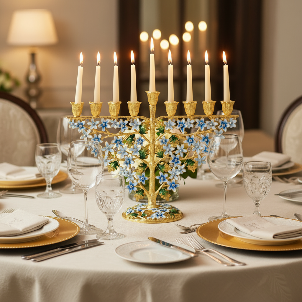 Olivia Riegel Giftware Olivia Riegel Daphne Menorah Blue