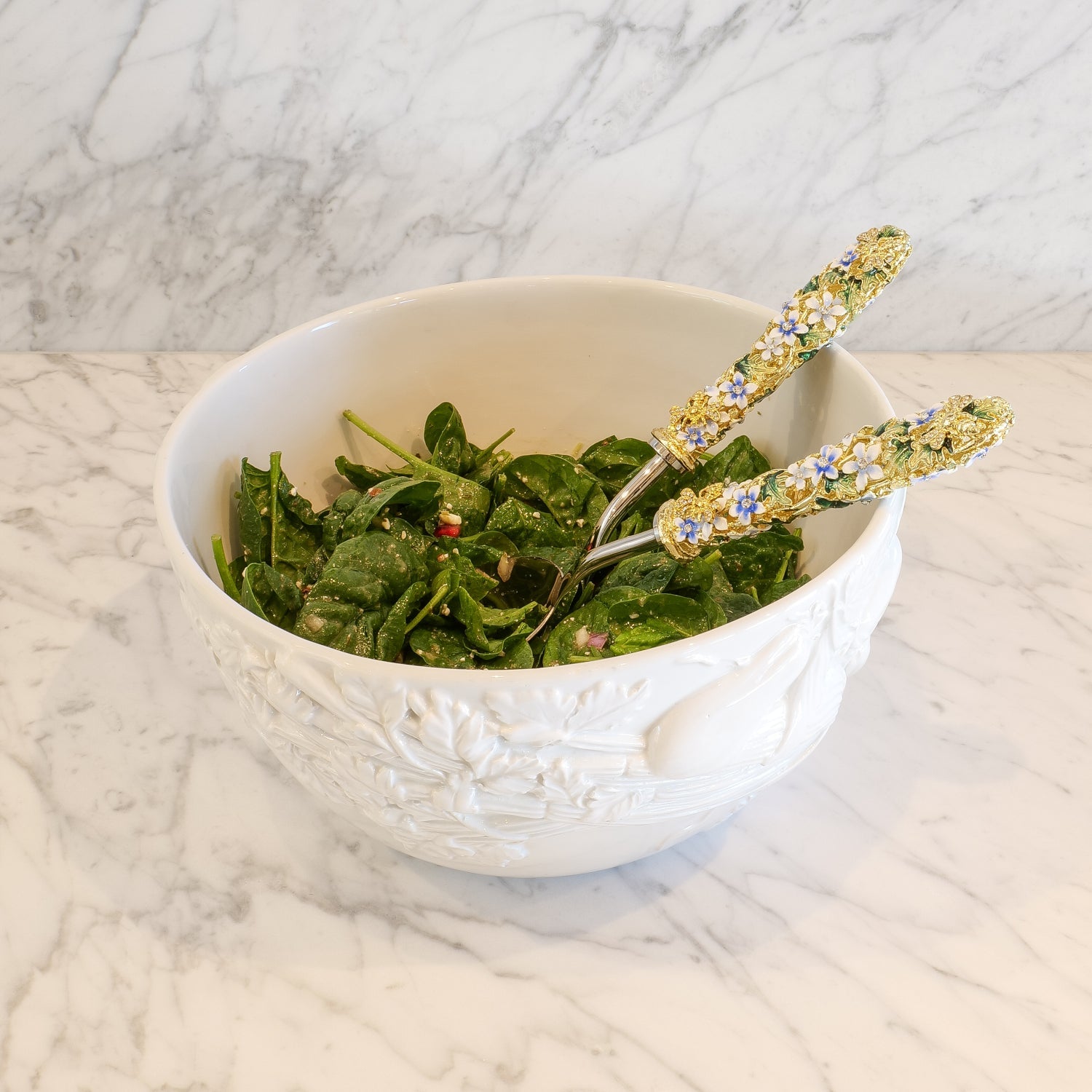 Olivia Riegel Giftware Olivia Riegel Daphne Salad Serving Set Blue