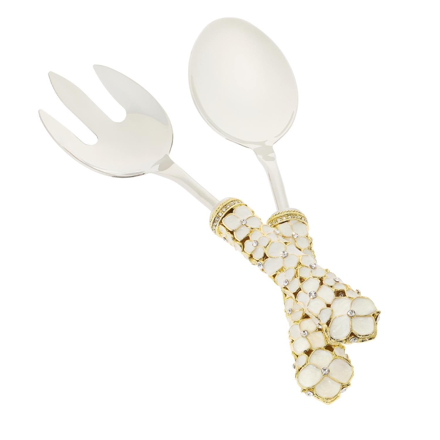 Olivia Riegel Giftware Olivia Riegel Dogwood Salad Serving Set White