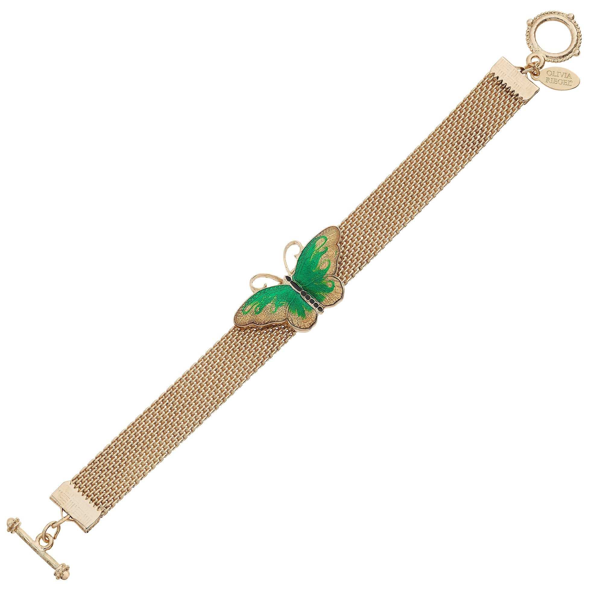 Olivia Riegel Jewelry Olivia Riegel Enamel Butterfly Mesh Bracelet