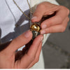 Olivia Riegel Jewelry Olivia Riegel Enamel Egg Locket Pendant Necklace Gray