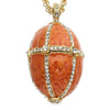 Olivia Riegel Jewelry Olivia Riegel Enamel Egg Locket Pendant Necklace Salmon