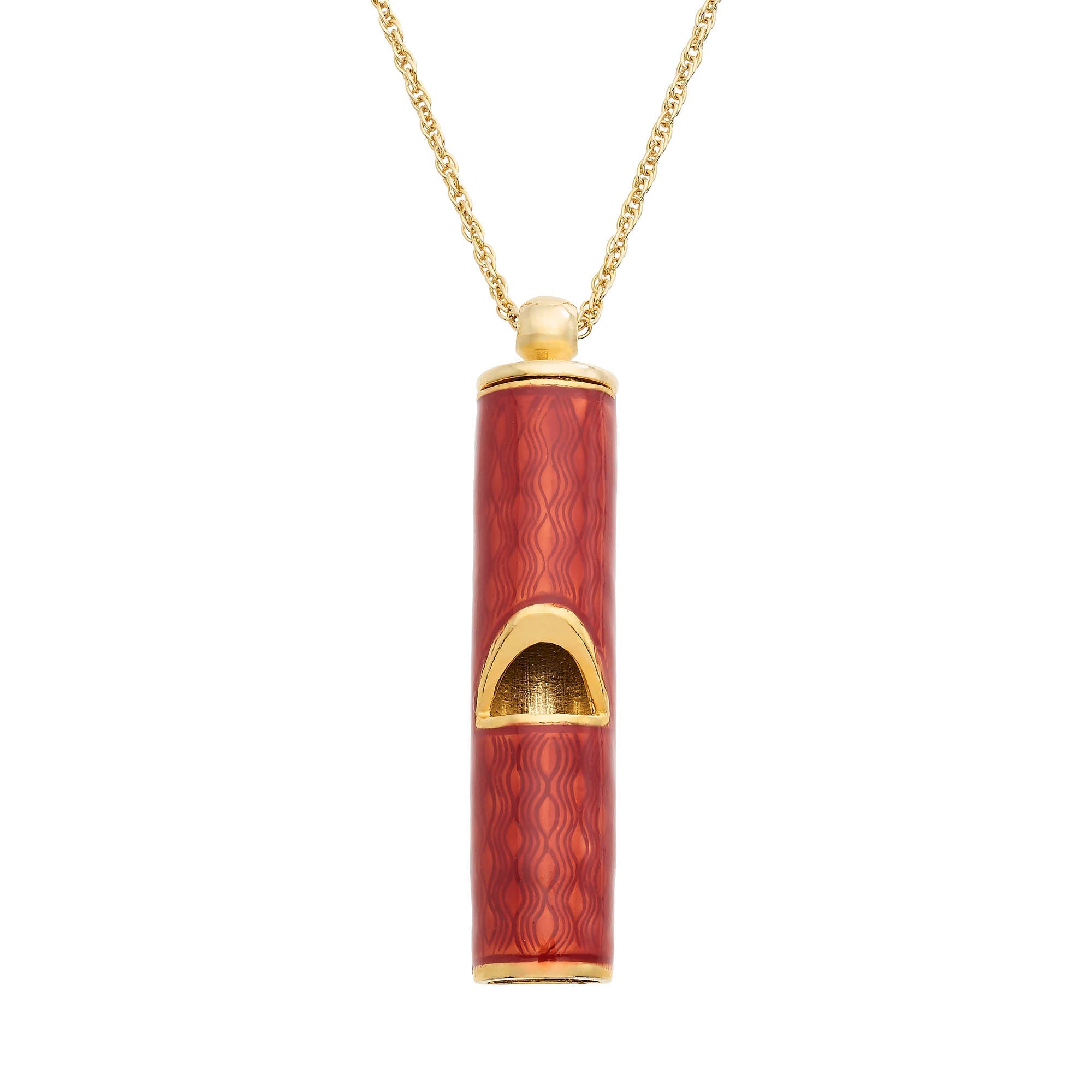 Olivia Riegel Jewelry Olivia Riegel Enamel Whistle Pendant Necklace Red