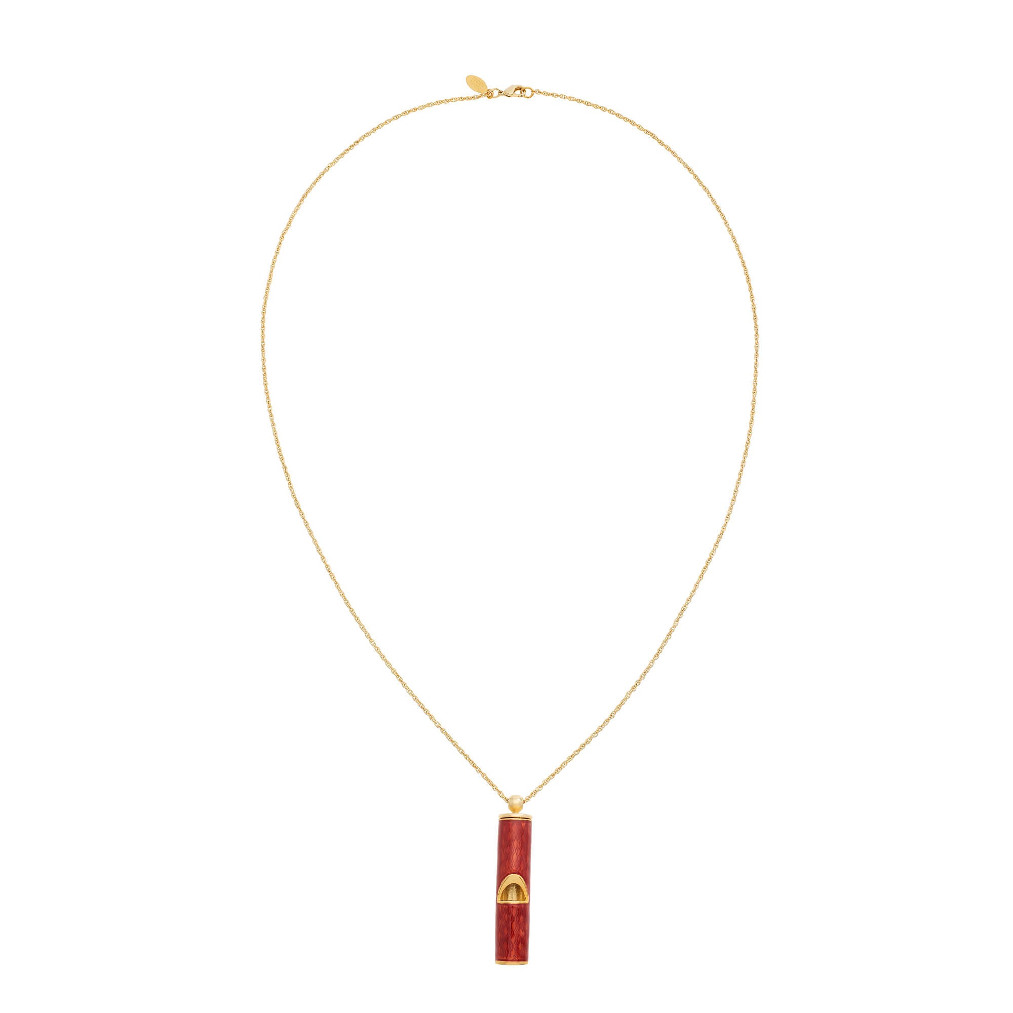 Olivia Riegel Jewelry Olivia Riegel Enamel Whistle Pendant Necklace Red