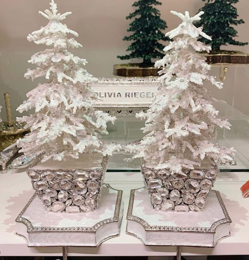 Olivia Riegel Giftware Olivia Riegel Flocked Crystal Tree Stocking Holder