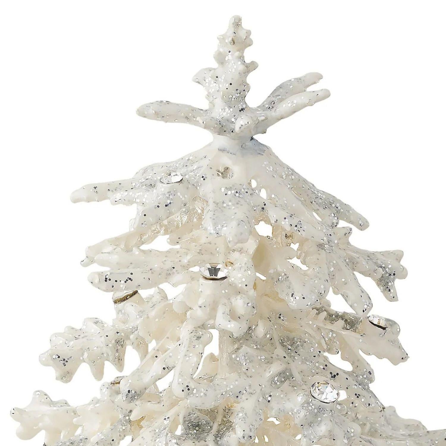 Olivia Riegel Giftware Olivia Riegel Flocked Enamel Christmas Tree White Large