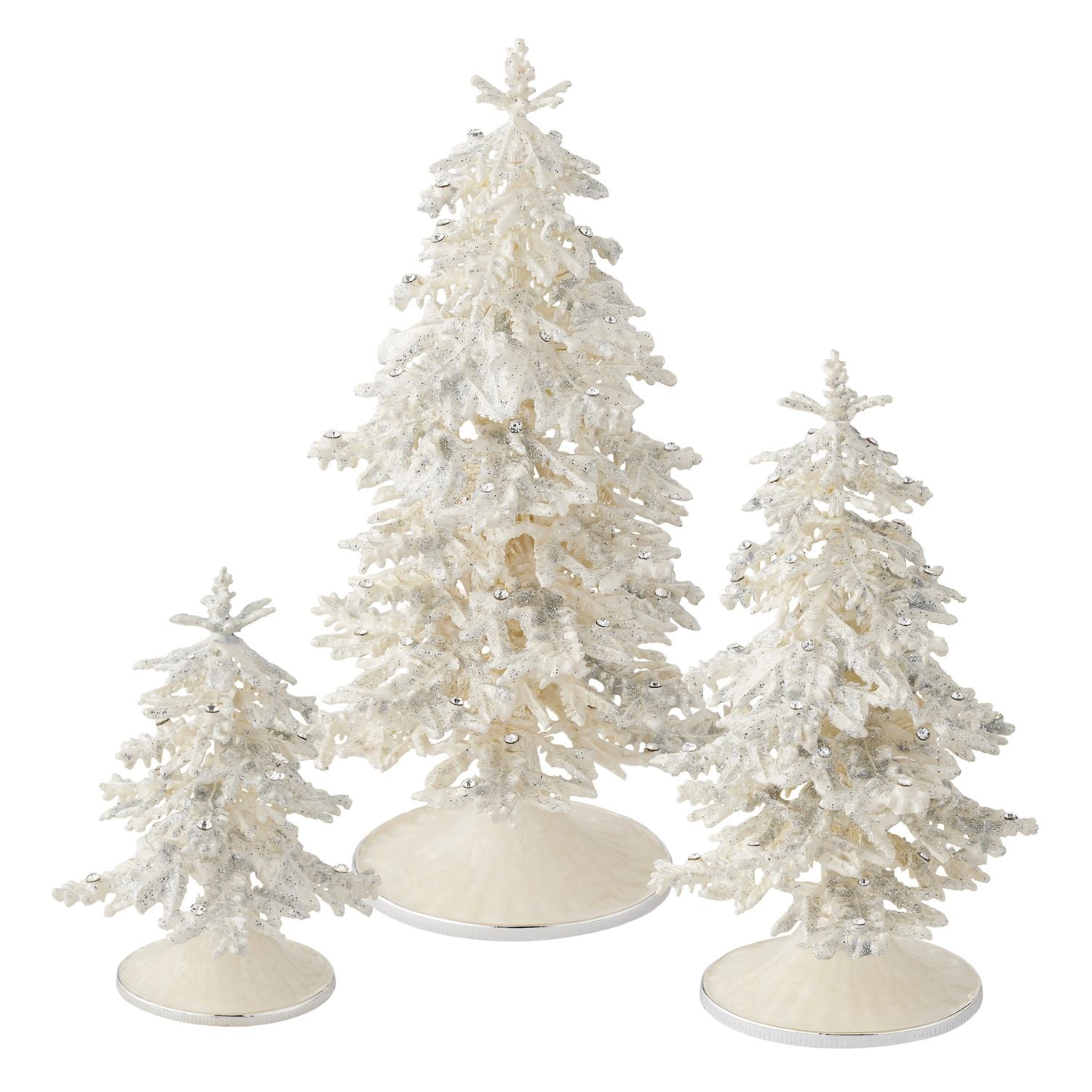 Olivia Riegel Giftware Olivia Riegel Flocked Enamel Christmas Tree White Large