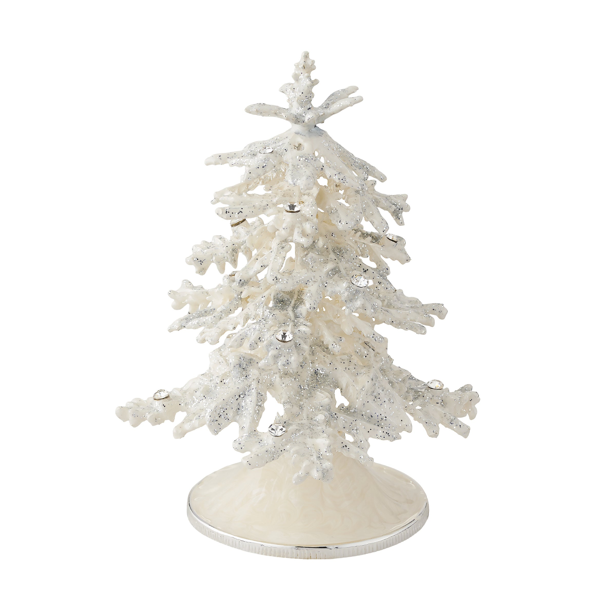 Olivia Riegel Giftware Olivia Riegel Flocked Enamel Christmas Tree White Small