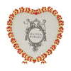 Olivia Riegel Picture Frames Olivia Riegel Gold Contessa Heart 3.5" Frame with Ruby Crystals & Red Pearls Red