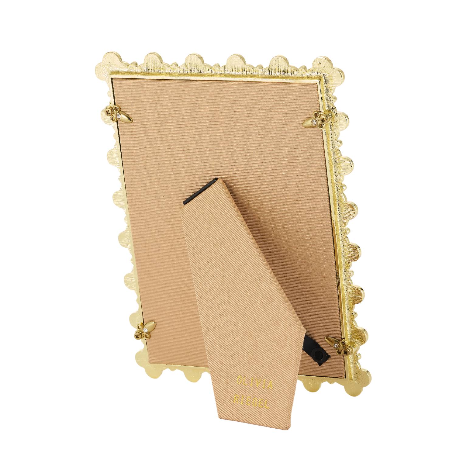 Olivia Riegel Picture Frames Olivia Riegel Gold Enamel Clover Picture Frame 5" x 7" Crimson