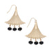 Olivia Riegel Jewelry Olivia Riegel Gold Fan with Jet Bead Drop Wire Earrings