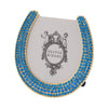 Olivia Riegel Picture Frames Olivia Riegel Gold Horseshoe Frame with Capri Blue Stones Blue