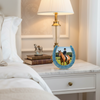 Olivia Riegel Picture Frames Olivia Riegel Gold Horseshoe Frame with Capri Blue Stones Blue