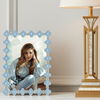 Olivia Riegel Picture Frames Olivia Riegel Gold Light Blue Enamel Clover Picture Frame 5" x 7"