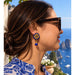 Olivia Riegel Jewelry Olivia Riegel Gold Medallion with Lapis Clip Earrings