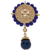 Olivia Riegel Jewelry Olivia Riegel Gold Medallion with Lapis Clip Earrings