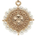 Olivia Riegel Jewelry Olivia Riegel Gold Medallion with Pearls Leverback Earrings