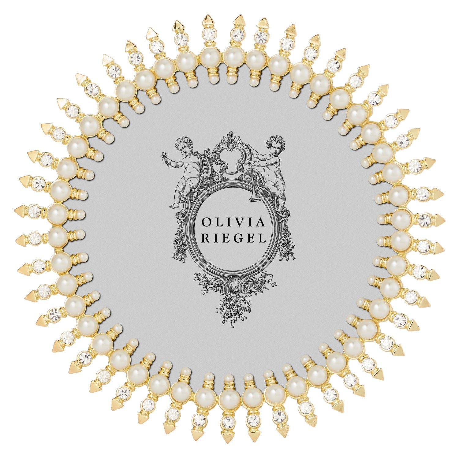 Olivia Riegel Picture Frames Olivia Riegel Gold Pearl Jubilee 5" Round Frame
