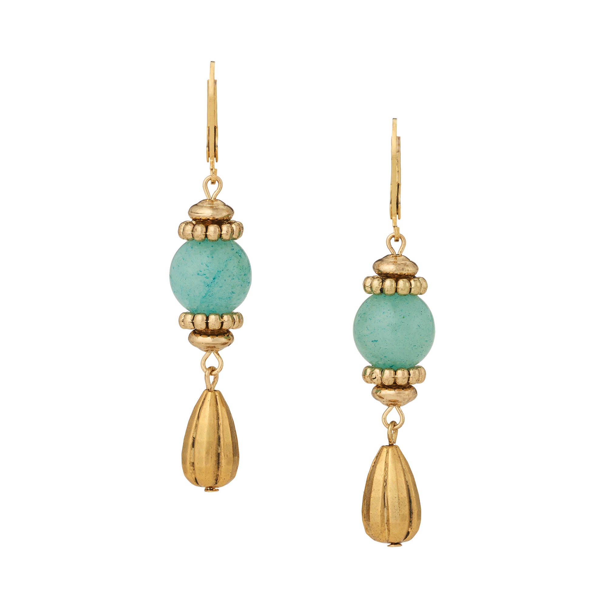 Olivia Riegel Jewelry Olivia Riegel Gold Teardrop Earrings Aventurine