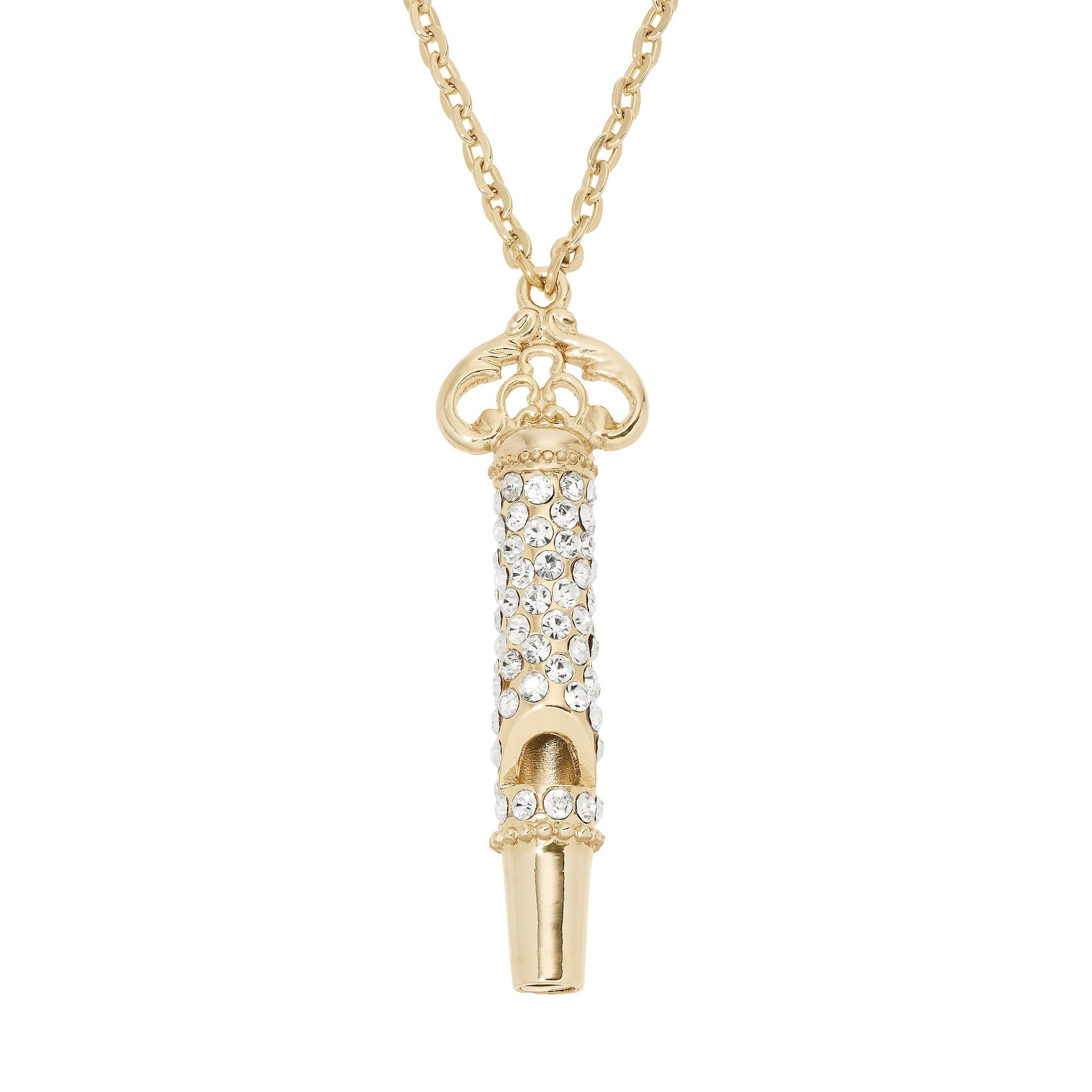Olivia Riegel Jewelry Olivia Riegel Gold Whistle Necklace with Crystals
