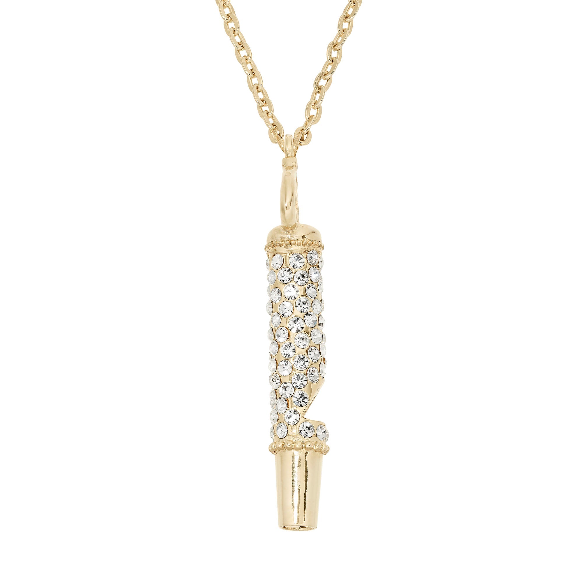 Olivia Riegel Jewelry Olivia Riegel Gold Whistle Necklace with Crystals
