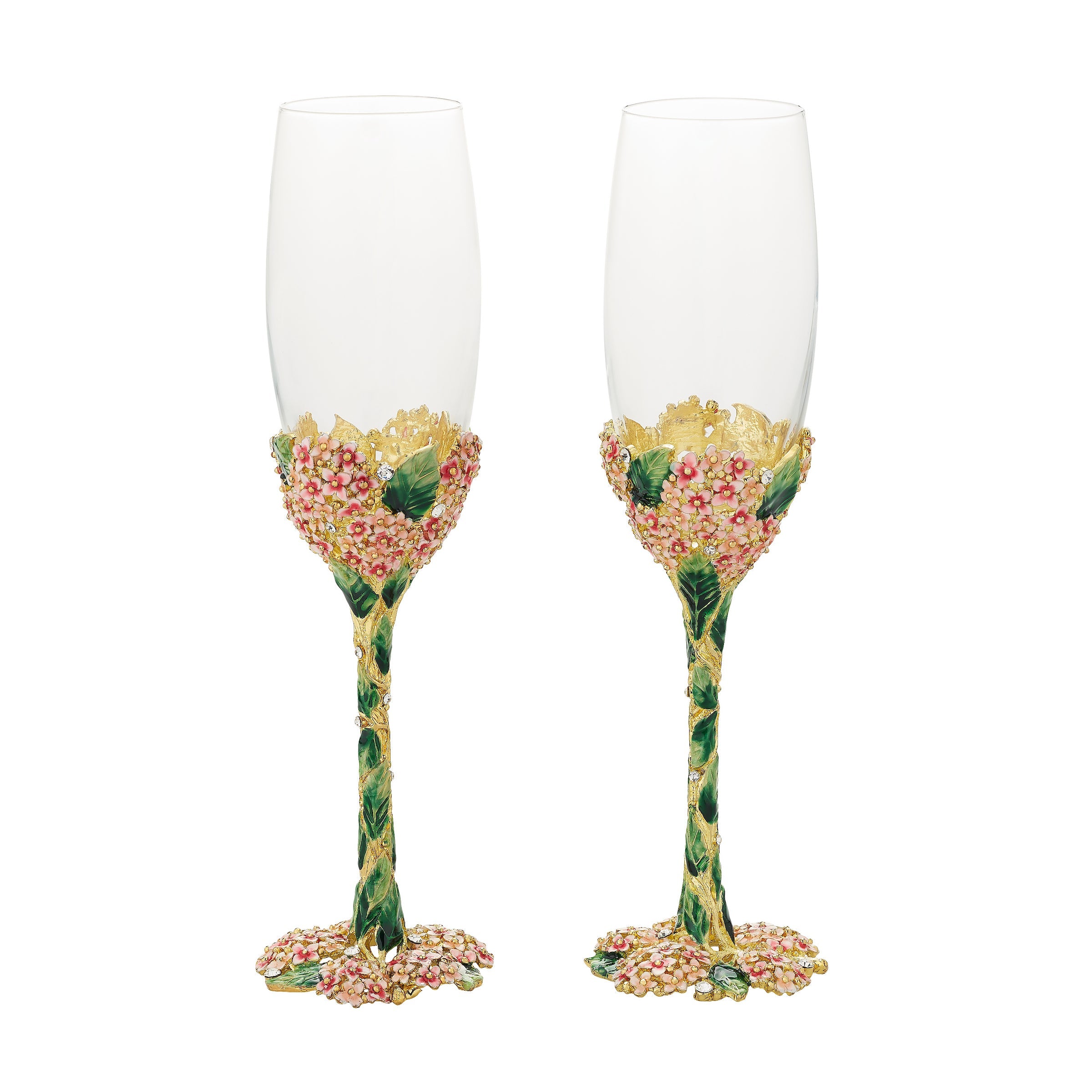 Olivia Riegel Giftware Olivia Riegel Lantana Flutes (Set of 2) Pink
