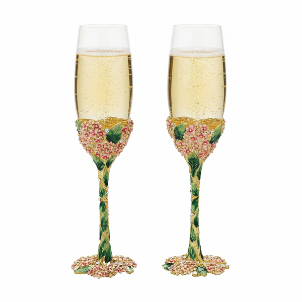 Olivia Riegel Giftware Olivia Riegel Lantana Flutes (Set of 2) Pink