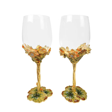 Olivia Riegel Gfitware Olivia Riegel Lotus Wine Glass (Set of 2) Multicolor