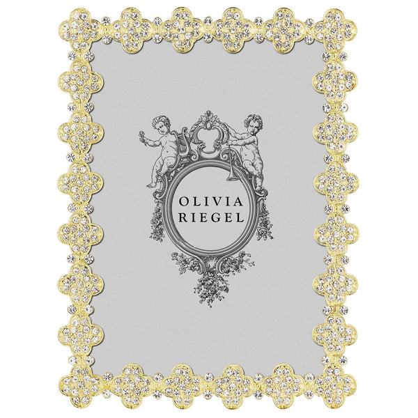 Olivia Riegel Picture Frames Olivia Riegel Pavé Clover Frame Gold 5" x 7"