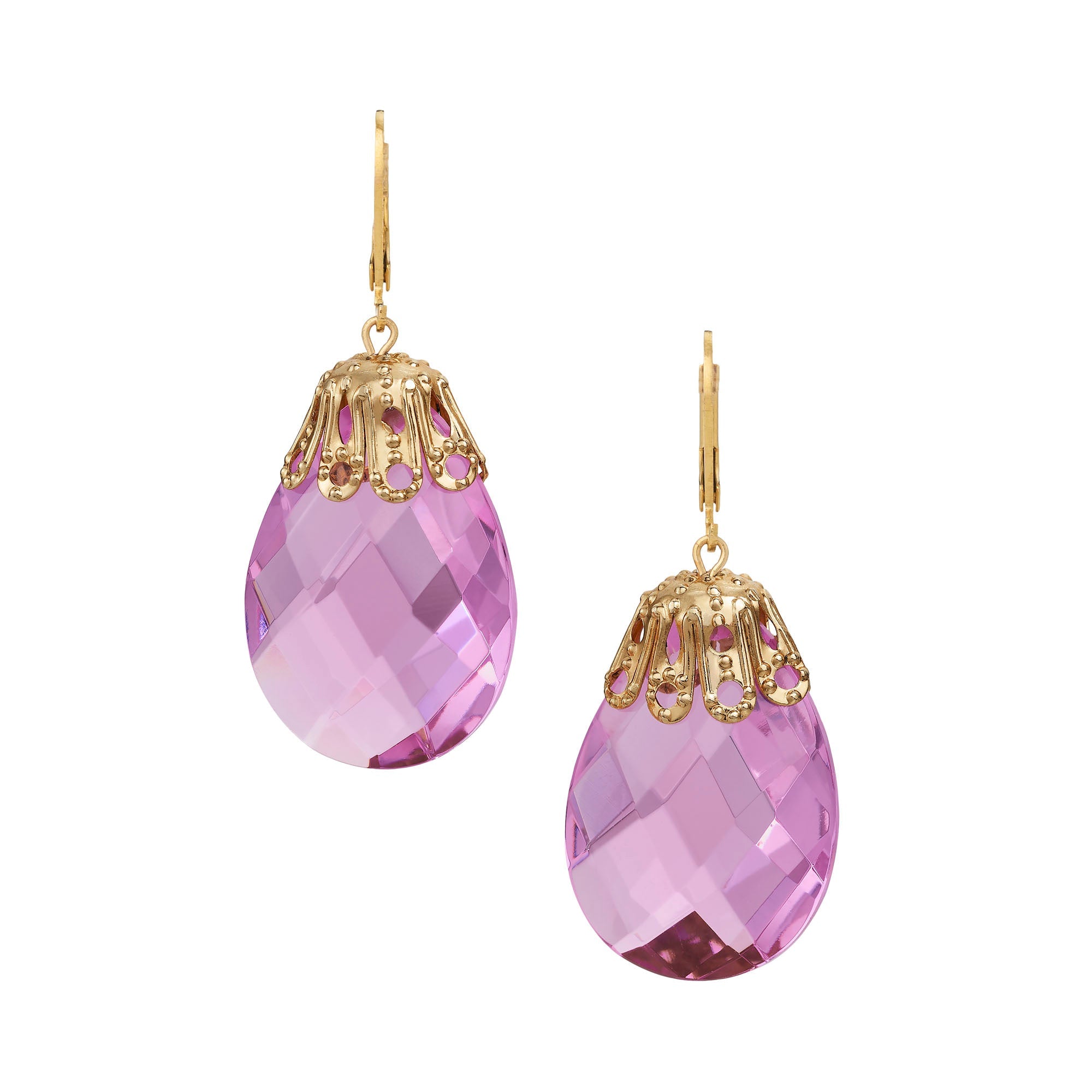 Olivia Riegel Jewelry Olivia Riegel Pink Briolette Crystal Earrings