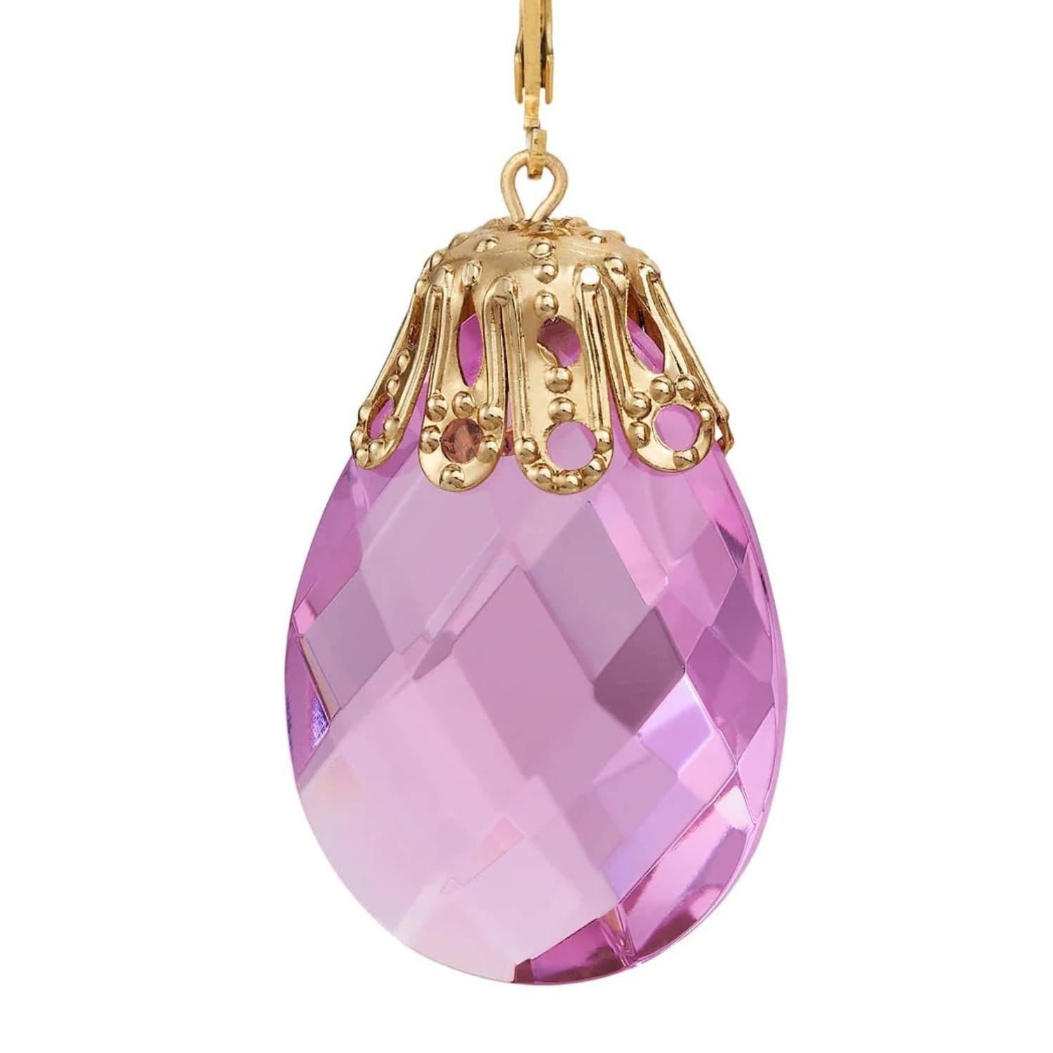 Olivia Riegel Jewelry Olivia Riegel Pink Briolette Crystal Earrings