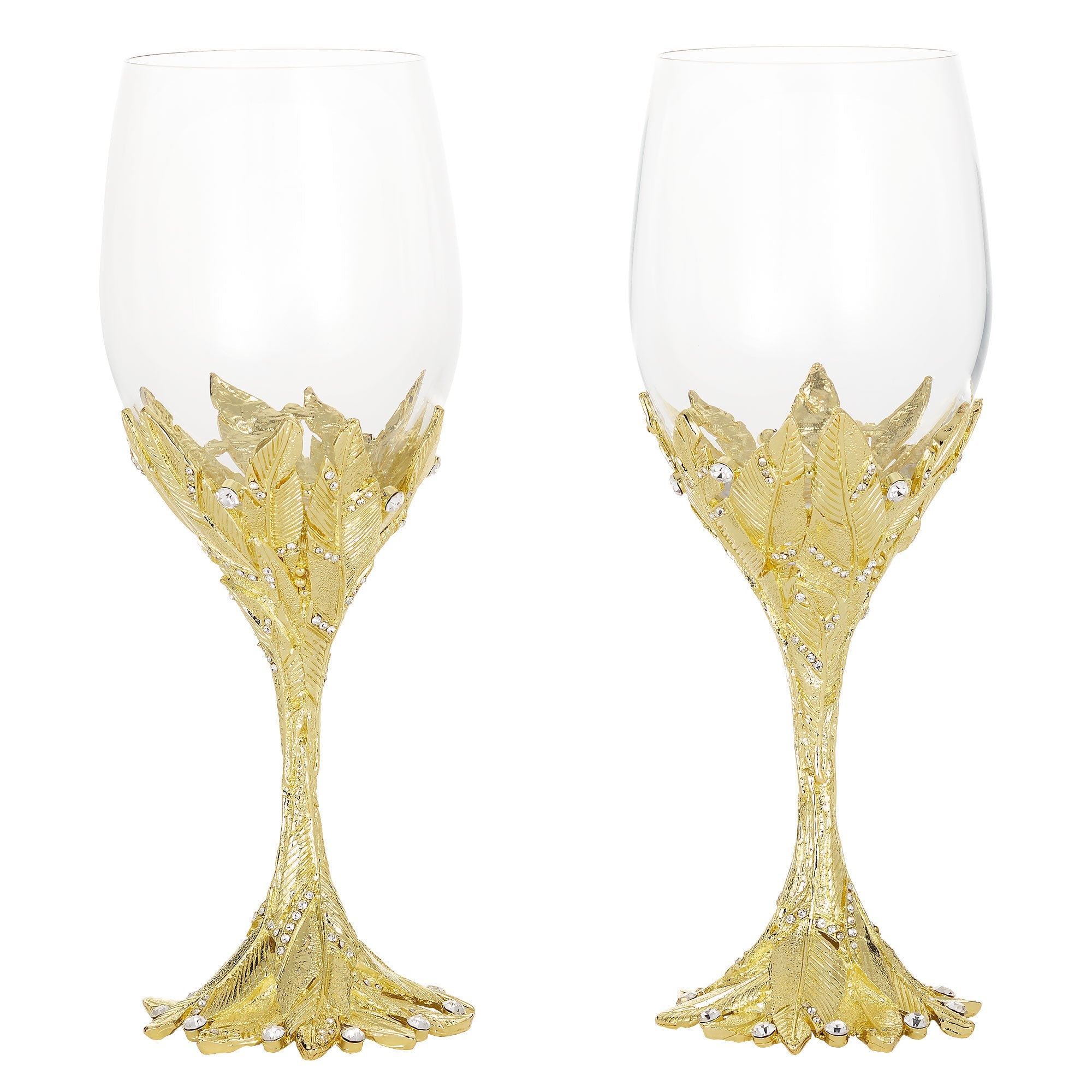 Olivia Riegel Giftware Olivia Riegel Preen Wine Glass (Set of 2) Gold