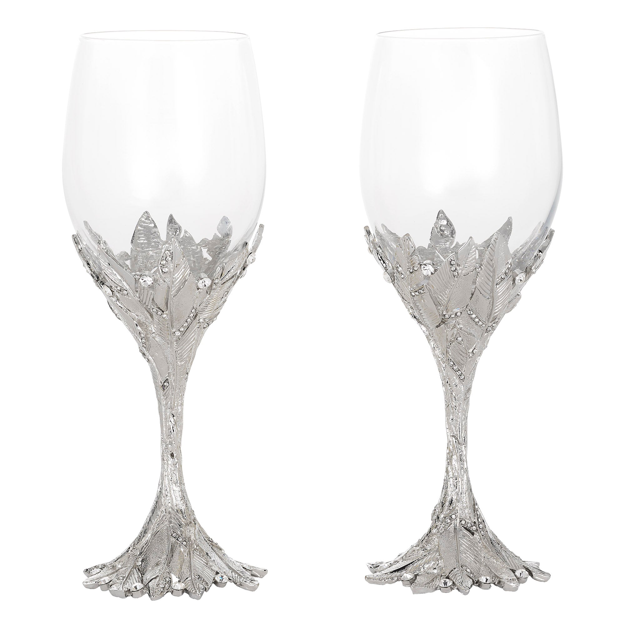 Olivia Riegel Giftware Olivia Riegel Preen Wine Glass (Set of 2) Silver
