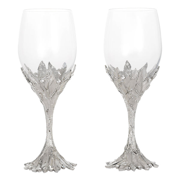 Olivia Riegel Giftware Olivia Riegel Preen Wine Glass (Set of 2) Silver