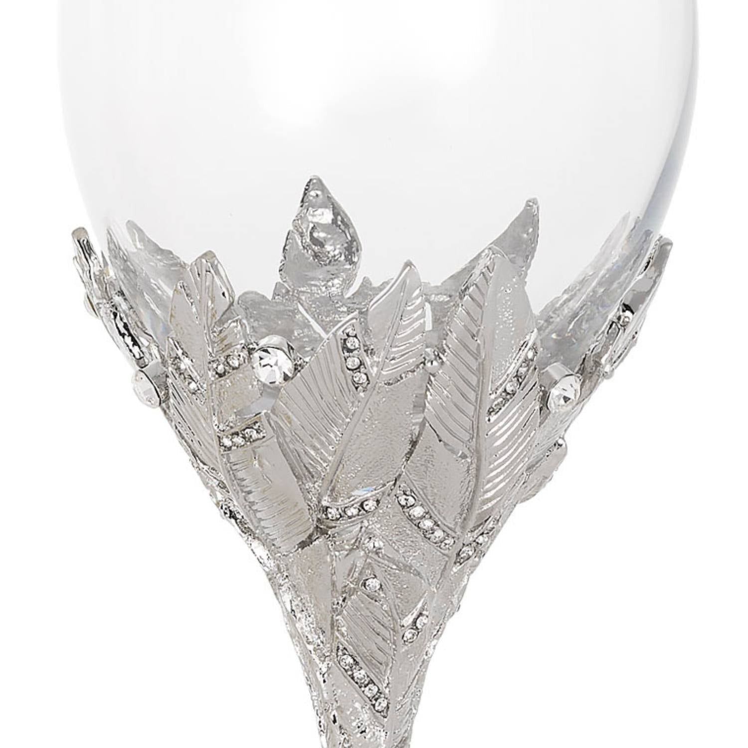 Olivia Riegel Giftware Olivia Riegel Preen Wine Glass (Set of 2) Silver