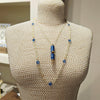 Olivia Riegel Jewelry Olivia Riegel Sapphire Crystal Station Filigree Necklace