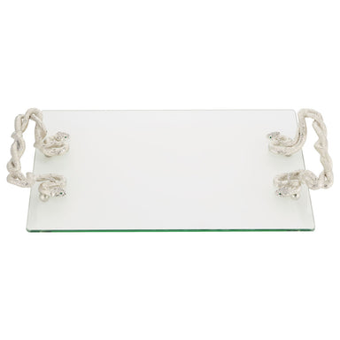 Olivia Riegel Gfitware Olivia Riegel Serpentina Glass Tray Silver