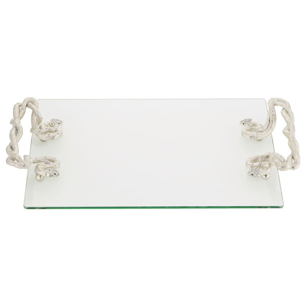 Olivia Riegel Gfitware Olivia Riegel Serpentina Glass Tray Silver