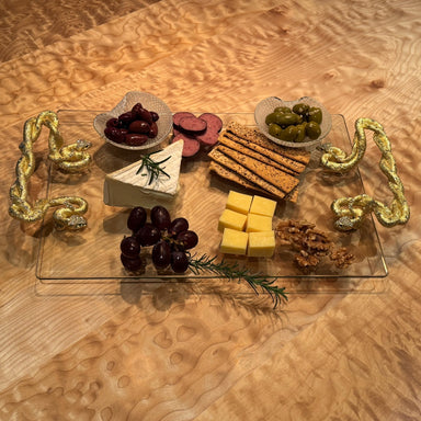 Olivia Riegel Gfitware Olivia Riegel Serpentina Glass Tray Silver