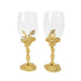 Olivia Riegel Gfitware Olivia Riegel Serpentina Wine Glass (Set of 2) Gold