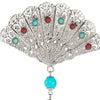 Olivia Riegel Jewelry Olivia Riegel Silver Fan with Tassel Brooch
