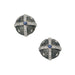 Olivia Riegel Jewelry Olivia Riegel Silver Gray Enamel Round Clip Earrings