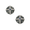 Olivia Riegel Jewelry Olivia Riegel Silver Gray Enamel Round Clip Earrings