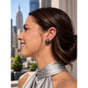 Olivia Riegel Jewelry Olivia Riegel Silver Gray Enamel Round Clip Earrings